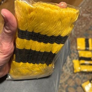 Bright Yellow Embroidery Floss Pack 24 packs